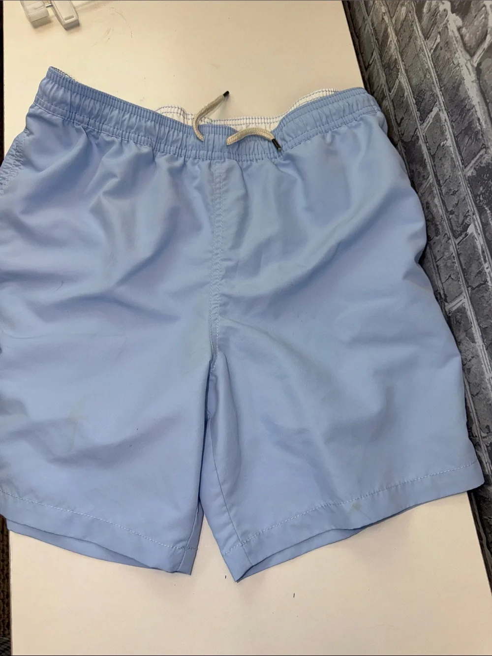 Polo by Ralph Lauren Powder Blue Elastic Waist Swim Trunks